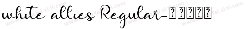 white allies Regular字体转换